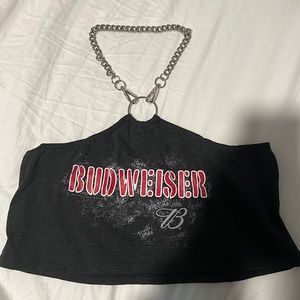 VINTAGE CHAIN HALTER TOP LF BUDWEISER